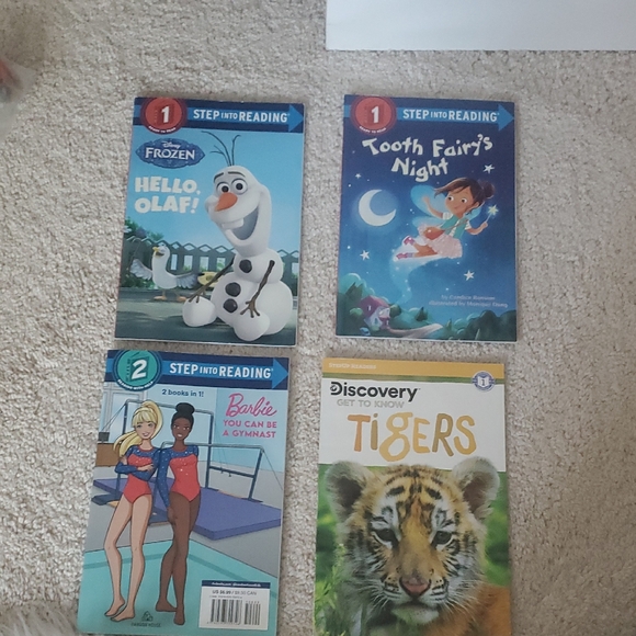 Kids Book Set - Frozen, Barbie, Tooth Fairy, Tigers - Picture 1 of 5